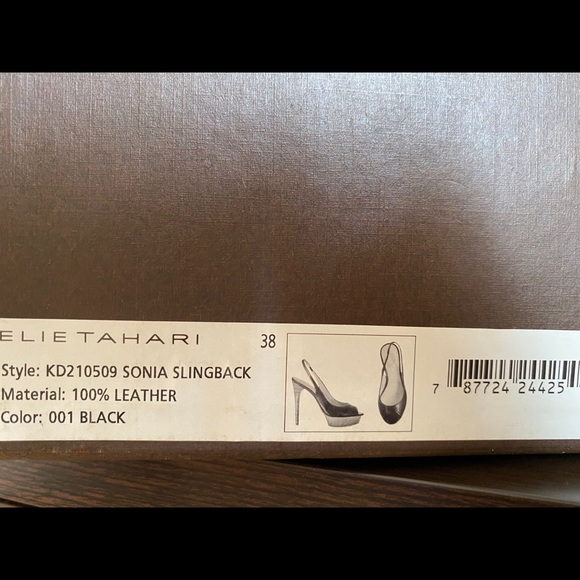 Elie Tahari open toe platform sling back sandals - Picture 5 of 6